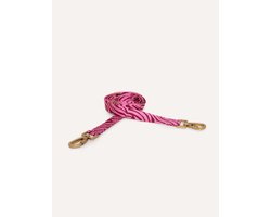 Dogguo Zebra Leash - Hondenriem - 200x2 cm Bordeaux Pink S
