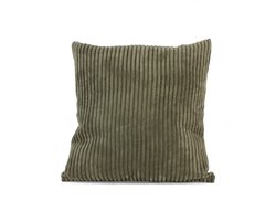 Dog's Companion - Olijfgroen sierkussen 45x45cm van giant ribcord | luxe velours corduroy kussen voor de bank of op bed in olive, army green en moss green | DogsCompanion.com - Olijfgroen giant ribcord sierkussen