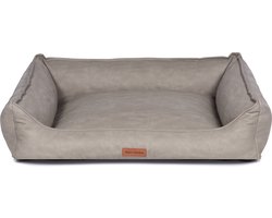 Dog's Lifestyle Hondenmand Structuro Leder Lichtgrijs XXL 130cm - ook in Taupe, Cognac, Bruin en Antraciet