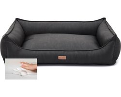 Dog's Lifestyle Orthopedische Hondenmand Structuro Leder Antraciet XXL 130cm - ook in Taupe, Cognac, Bruin en Lichtgrijs
