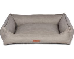 Dog's Lifestyle Orthopedische Hondenmand Structuro Leder Lichtgrijs XL 110cm - ook in Taupe, Cognac, Bruin en Antraciet