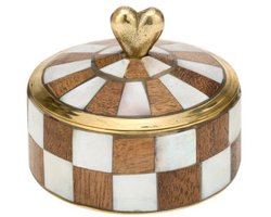 Doing Goods Bewaarbox - Heart Circus Box Woody - White/Brown