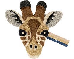 Doing Goods Gimpy Giraffe Head Rug - Brown