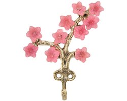 Doing Goods Wandhaak - Elodie Bloem - Messing met Roze Bloemen