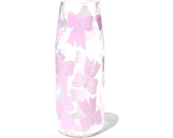 DOIY - Karaf met Drinkglas Roze Strikjes