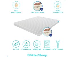 Dokterslaap - 3D Air XL – 180x200 – Traagschuim - 12cm dik - Afritsbaar Wasbaar Tijk - Topdekmatras - Matras topper - Anti-allergisch - Topper - Topmatras – Hotel kwaliteit