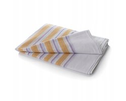 Dola Katoenen Hoeslaken 150x195 cm - Traditioneel Gestreept Geel