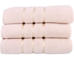 Dolce Deluxe Badhanddoek - Badlaken licht geel set van 2stuks 70x140cm 560gr