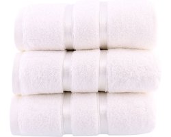 Dolce Deluxe Handdoek set van 5 stuks parel wit 50x90cm 560gr