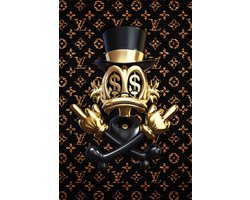 Dollar Duck- Kristal Helder Galerie kwaliteit Plexiglas 5mm. - Blind Aluminium Ophang-frame - Luxe wanddecoratie - Fotokunst - professioneel verpakt en gratis bezorgd