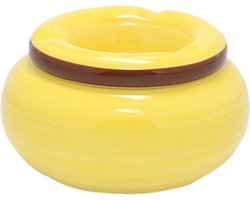 Dolomite keramiek storm asbak geel 13,5 x 7 cm