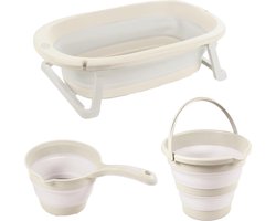 Dolu Relax Beige 3-delige Opvouwbare Badset
