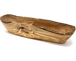 D.O.M. Broodschaal Naturel 25-34 cm - Stijlvolle Natuurlijke Schaal voor Brood, Fruit en Decoratie