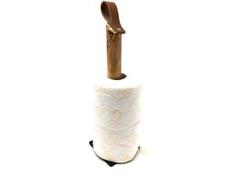 D.O.M. Luxe WC-Rollenhouder van Olijfhout – Stijlvolle Handgemaakte Toiletpapierhouder