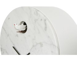 Domeniconi Cioni cuckoo clock met marmer- Marquina white marmer / Dia 284 Cioni / met lichtsensor / met afstelbare geluidssensor / koekoeksklok / Italiaans design