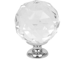 Domino® Meubelknop CRYSTAL PALACE C30mm M6 – WIT - 1 stuk - Hoge Kwaliteit Kastknop Deurknop - Deurknoppen voor kasten - Deurknopjes Meubelknoppen - Keukenkast Grepen - Ladeknop - Ladegreep - Kastgrepen