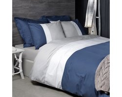 Dommelin Dekbedovertrekset Padua Percal 200TC 140x200/220, Kleur: Zilver