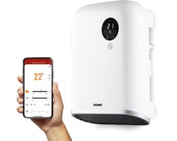 DOMO DO7357F Badkamer Verwarming - Elektrische Kachel - Wifi bediening via App - IP24 - 2000W - Wit