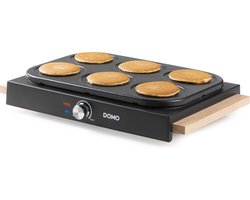 DOMO DO8717PN Pannenkoekenmaker – Crêpe Maker – PFAS-vrije antiaanbaklaag – 6 personen – 6 x Ø 11,5 cm