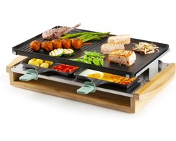 DOMO DO9246G - Gourmetset Bamboo - 8 pannen + 4XL diepe pannen - Zwart