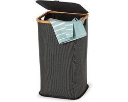 Domopak Living wasmand - Met deksel - 50 Liter - Antraciet