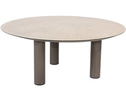 Donato low dining tuintafel met 3 poten 160xH69 cm printed ceramic terre Taste 4SO