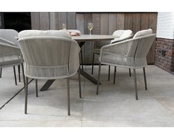 Donato Ø160 cm met 6x Florence dining stoel terre 4 Seasons Outdoor