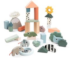 Done by Deer Houten Bouwblokkenset Deer Friends Kleurenmix