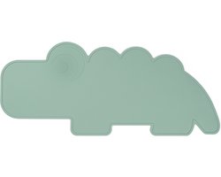 * Done By Deer Silicone Placemat | Croco Green