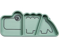Done by Deer silicone Stick&Stay snack bord Croco groen