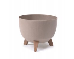 Doniczka Roma ECO Latte op 24cm, met houten poten