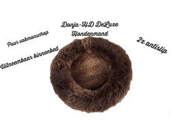 Donja-HD DeLuxe hondenmand hondenbed-van schapenvacht -uitgerust met een uitneembare zachte schapenvacht bodem en een antislip onderkant.