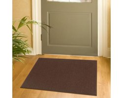 Donkerbruine Vloerkleed met Antislip Rug - Comfort en Veiligheid in Elk Huis