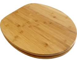 Donkere Bamboe WC-bril met Softclose - Universele Pasvorm