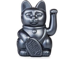 Donkey Products Gelukskat - Lucky Cat - Geluksbrenger - Maneki Neko - Metallic Grey - Galaxy - "Heelal"