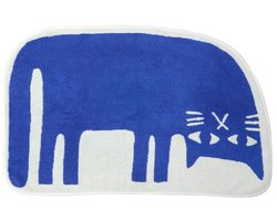 Donna Wilson Lazy Cat badmat - blauwe kat