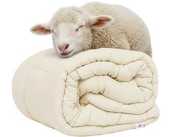 Donsdeken 160x200cm - 100% Schapenwol - Dik & Warm