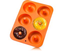 Donut Bakvorm - Siliconen Springvorm - Herbruikbaar Donutmaker - Donutvorm Bakken - 6 Donuts