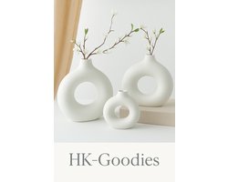 Donut Vaas Hol - Keramisch - Nordic - Woonkamer Decoratie - S - Small - Modern - 13,3 x 14,3 x 2.5