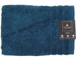 DONZA - Hotel Badhanddoek Blauw 70x140 cm - Superzacht Gekamd katoen / 550 GSM Zware kwaliteit Badhanddoek - Hotel badlaken - badhandoek - Super soft - Towels - serviette de bain -
