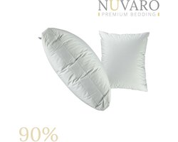 Donzen kussen met 90% Ganzendons - Nuvaro Goose Comfort Boxmodel hoofdkussen