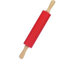 Doodadeals® Deegroller Antikleef - Rolstok - Siliconen - Rood - 1 stuks