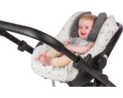 Dooky - Babykussen - Grijs - 0-5 jaar - Hoofd en nek ondersteuning - Voor kinderwagen en autostoel