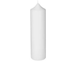 Doopkaars Wit - Religieuze Kaars - Decoreren - RAL-keurmerk - 30x6 cm - Wit