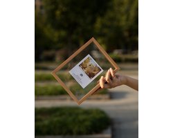 Doorkijk Fotolijst - Licht Hout Dubbelzijdig Transparant - 9,5 x 14cm