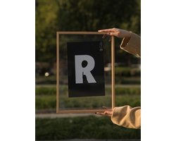 Doorkijk Fotolijst zwart Hout Dubbelzijdig Transparant A4