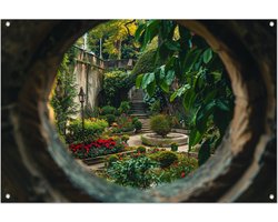 doorkijk posters - Tuin tuinposter - Tuinposter Buitenruimte - Poster buiten - Tuin accessoires - Wanddecoratie tuinposter 150x100 cm