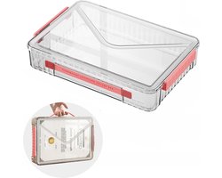 Doorzichtige Opbergdoos met Deksel - Veelzijdige Kunststof Documentenorganizer voor A4-Papier, Tijdschriften en Meer