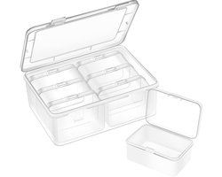 Doorzichtige Organiser Dozen - Transparant - 2 grote + 12 kleine - Hoogwaardig Plastic