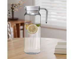 Doorzichtige plastic waterfles van 1 liter met deksel